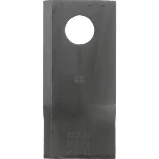 122330 Nożyk kosiarki rotacyjnej Prawy 106x48x4 mm otwór 19 mm Fella